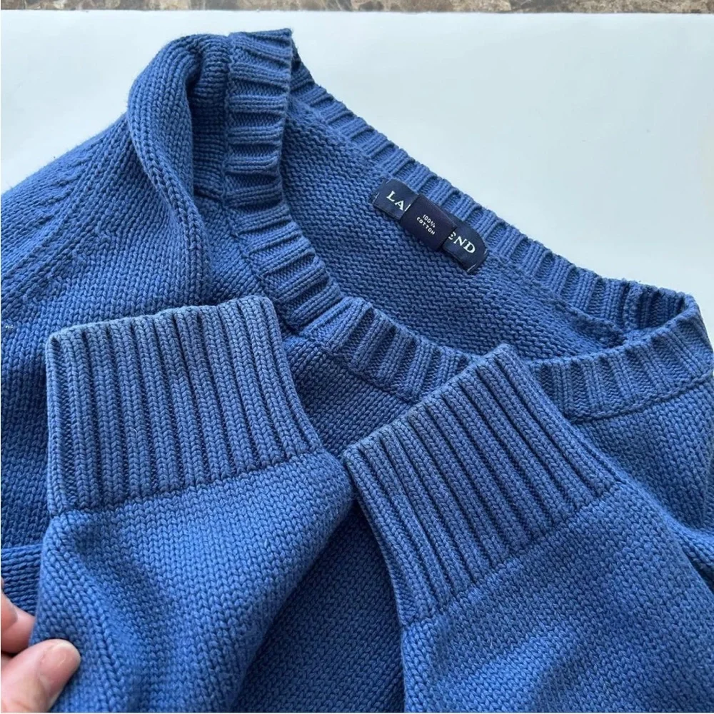 Vintage Lands’ End Oversized Crewneck Sweater 100% Cotton.